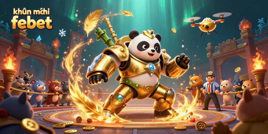 Experience the excitement of khuyến mãi febet with a vibrant 3D casino scene featuring energetic characters and dynamic betting elements.